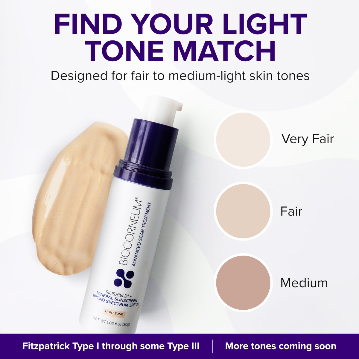 BIOCORNEUM + Tinted Mineral SPF 30, Light Tone, 30g